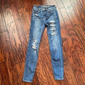 American Eagle Distressed Jeans-Size 0
